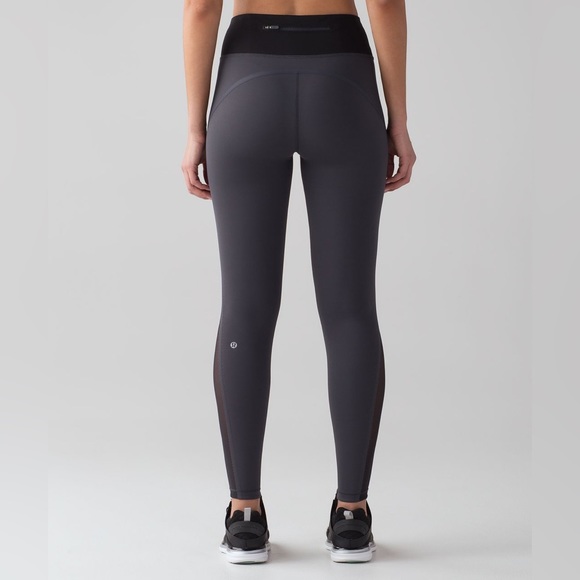 Lululemon Athletica Blue Tied/Black Gray Smooth Stride Tight Leggings size 6 - Picture 8 of 16